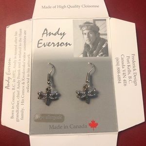 Dragonfly earrings by Andy Everson NEW